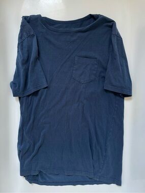 Simons Men's Short-Sleeve Pocket Tee in Navy Blue